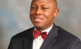 Headshot of Nimi Wariboko in a bow tie