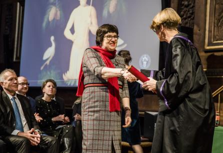 Willemien Otten receiving honorary doctorate at University of Copenhagen