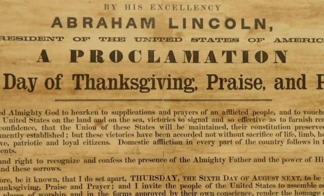 Lincoln Proclamation