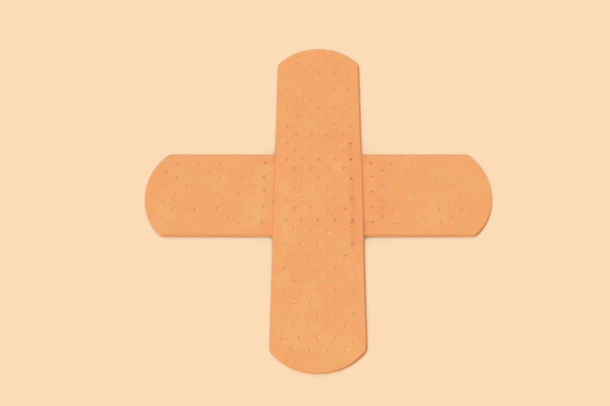 band aid in shape of a cross
