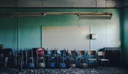 empty classroom with chairs